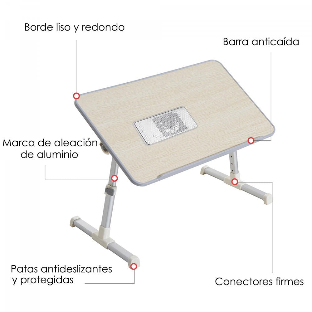 MESA PARA PORTATILES CON VENTILADOR - innovagizmo.com
