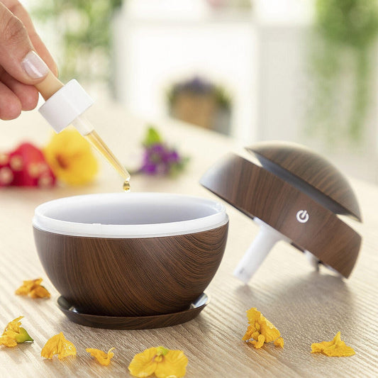Mini Humidificador Difusor de Aromas Dark Walnut InnovaGoods - innovagizmo.com