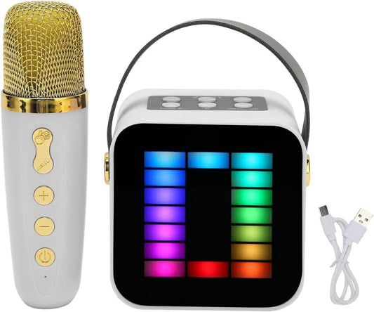 Mini Micrófono con Altavoz Bluetooth con Luz RGB Ideal para Fiestas y Karaoke - innovagizmo.com