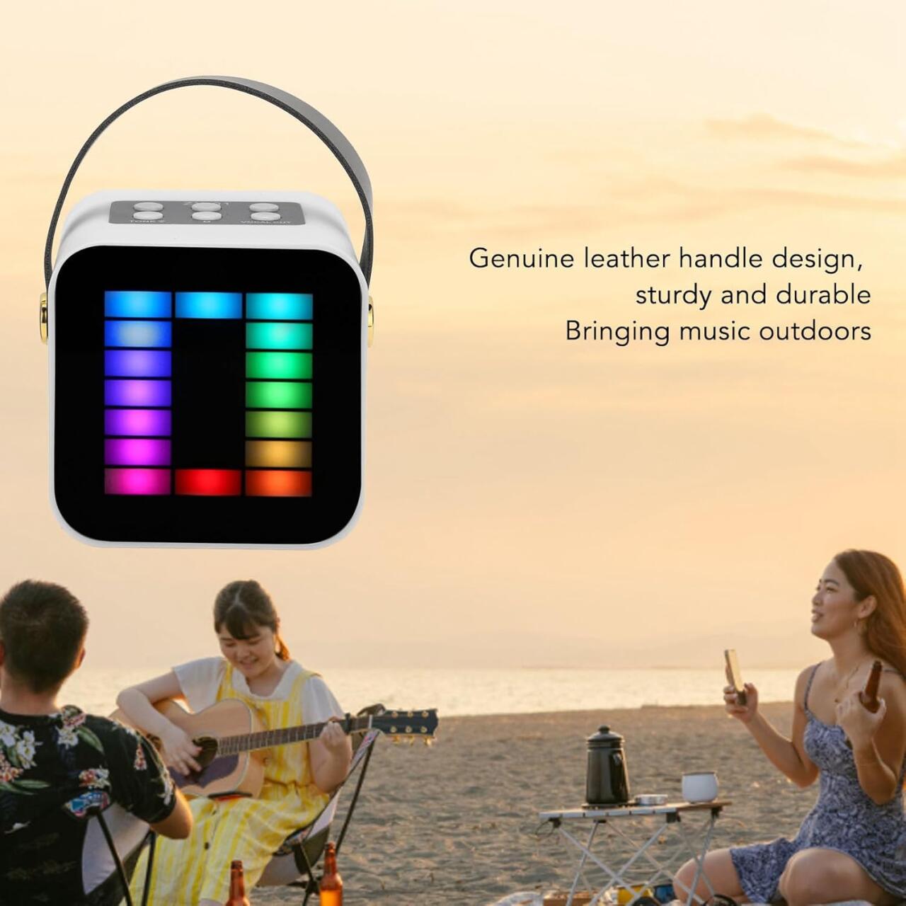 Mini Micrófono con Altavoz Bluetooth con Luz RGB Ideal para Fiestas y Karaoke - innovagizmo.com