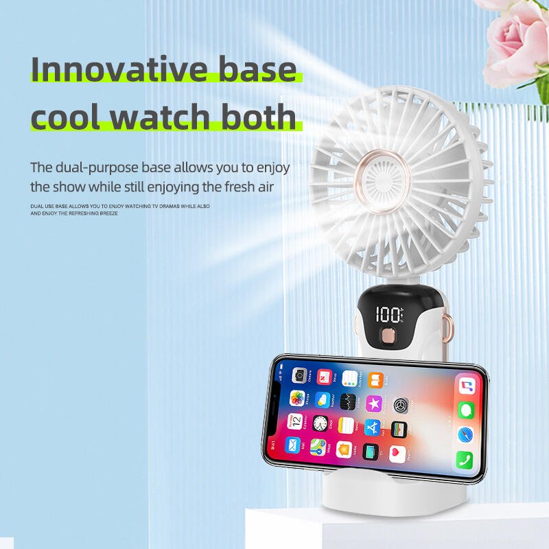 Mini Ventilador de Mano con Pantalla Digital LED 5 Velocidades | Portátil y Potente - innovagizmo.com
