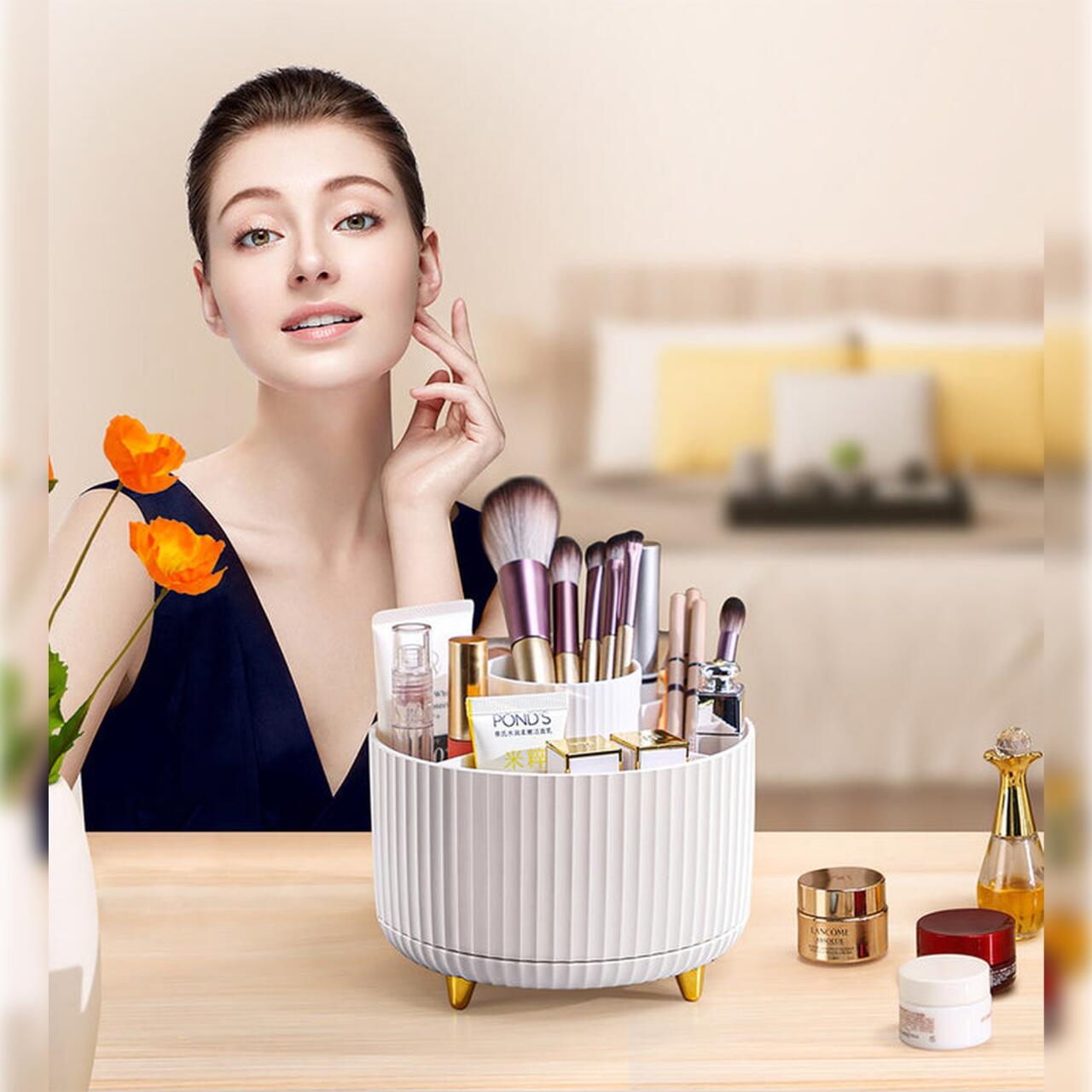 Organizador de maquillaje giratorio con 5 ranuras JOYBOS - innovagizmo.com