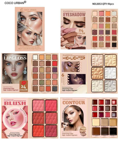 Paleta COCO URBAN Todo en Uno | Rostro, Ojos y Labios | Uso Diario y Regalo - innovagizmo.com