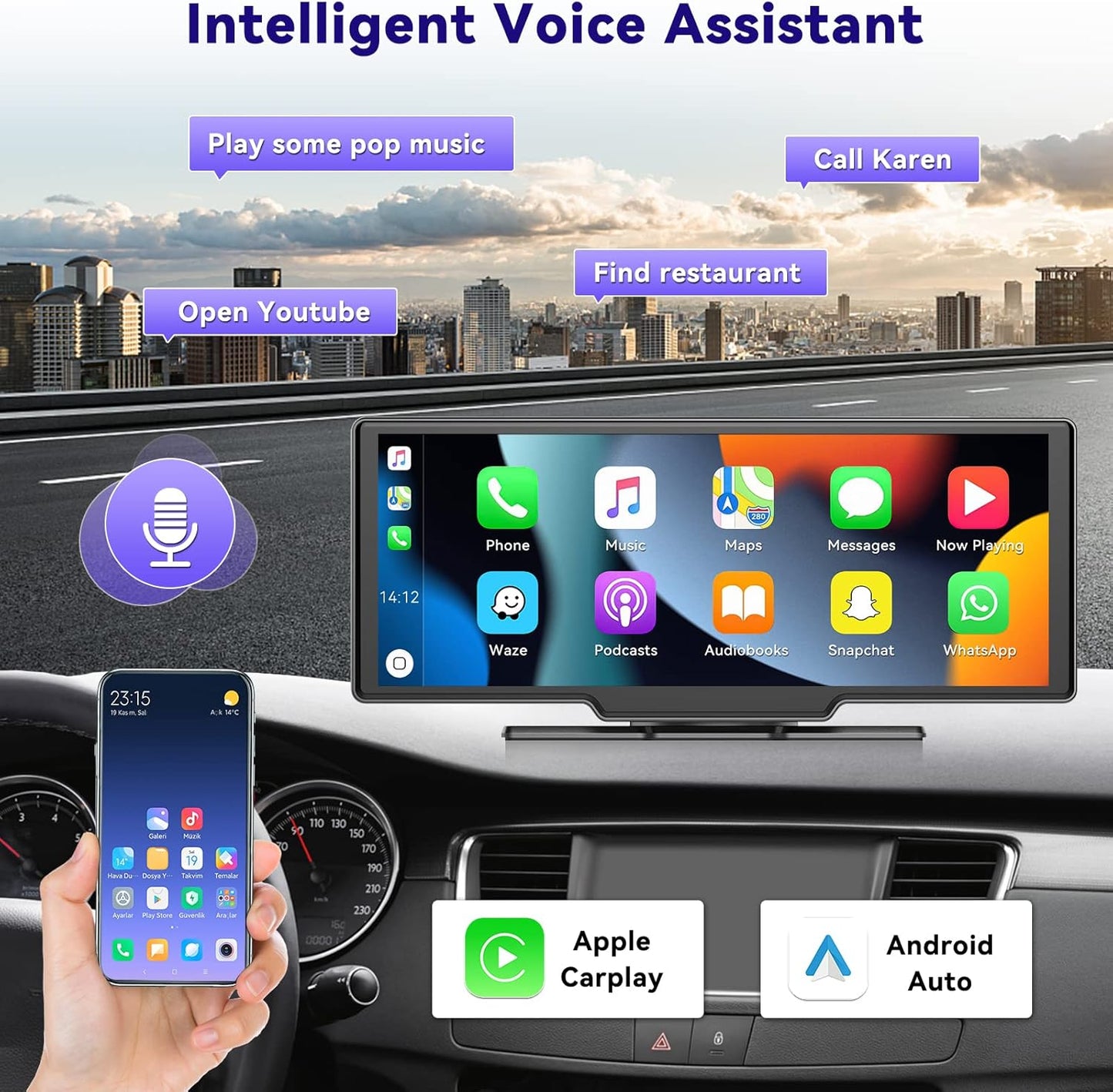 Pantalla de coche Apple Carplay Android Carplay - innovagizmo.com