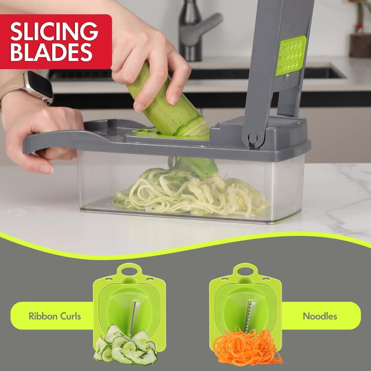 Picador de verduras, cortador profesional de mandolina 14 en 1 - innovagizmo.com