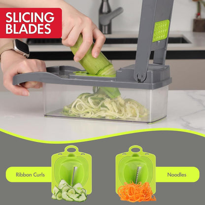 Picador de verduras, cortador profesional de mandolina 14 en 1 - innovagizmo.com