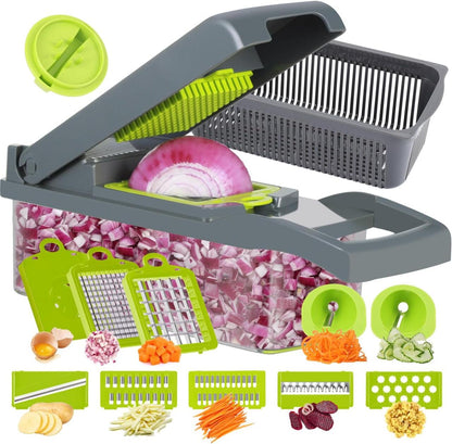 Picador de verduras, cortador profesional de mandolina 14 en 1 - innovagizmo.com