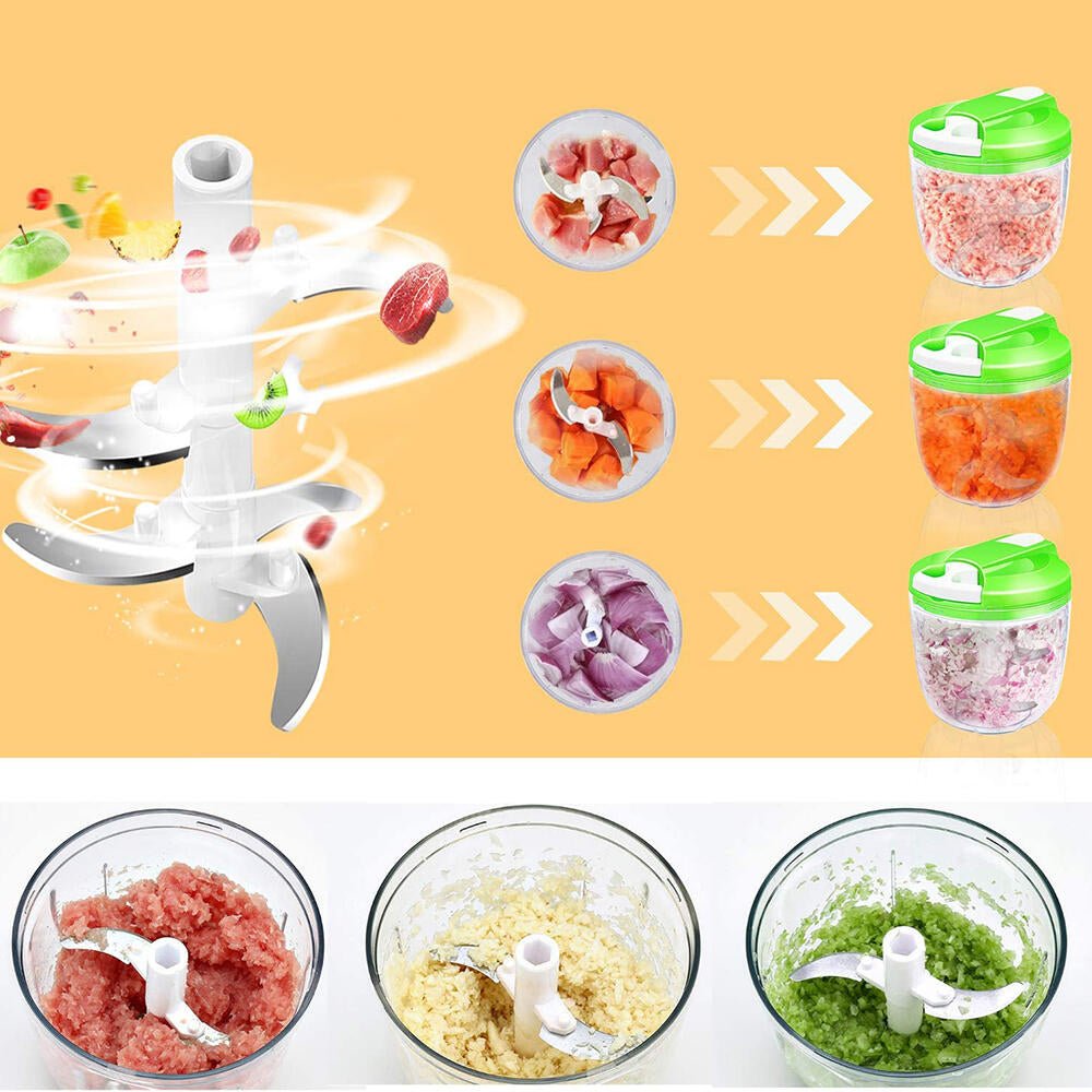 Picadora Manual Mini Chef 900ml Fácil y Rápida para Cocina - innovagizmo.com