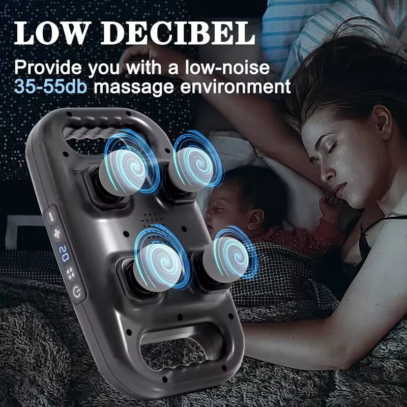 Pistola de masaje de 4 cabezas - innovagizmo.com