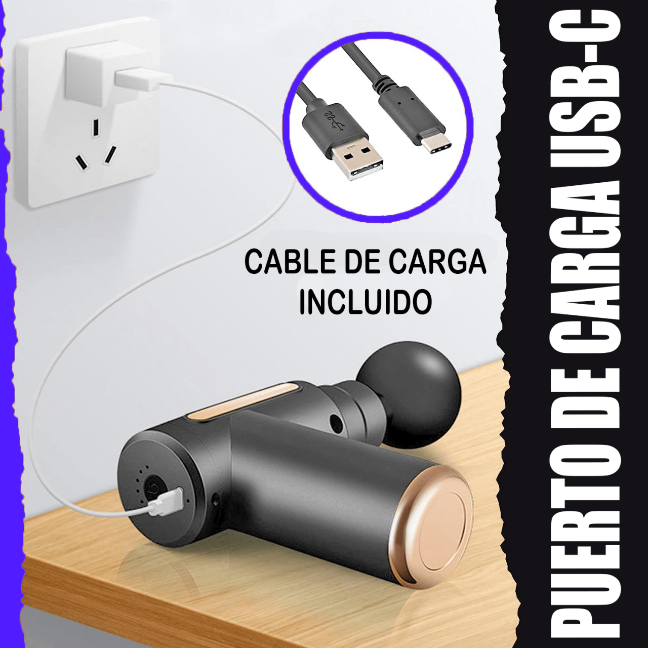 PISTOLA MASAJEADORA VARIOS ACCESORIOS - innovagizmo.com