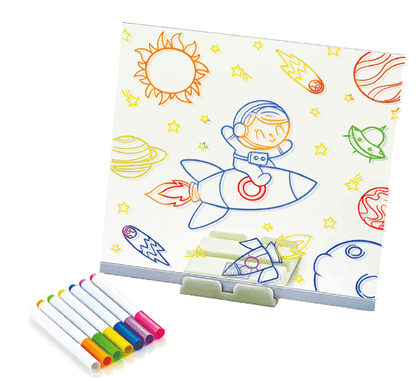 Pizarra con Luz LED 20x30 cm StockLíder | Pizarra Acrílica con Rotuladores y Plantillas - innovagizmo.com