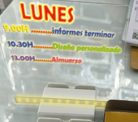 Pizarra con Luz LED 20x30 cm StockLíder | Pizarra Acrílica con Rotuladores y Plantillas - innovagizmo.com