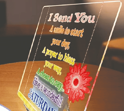 Pizarra con Luz LED 20x30 cm StockLíder | Pizarra Acrílica con Rotuladores y Plantillas - innovagizmo.com