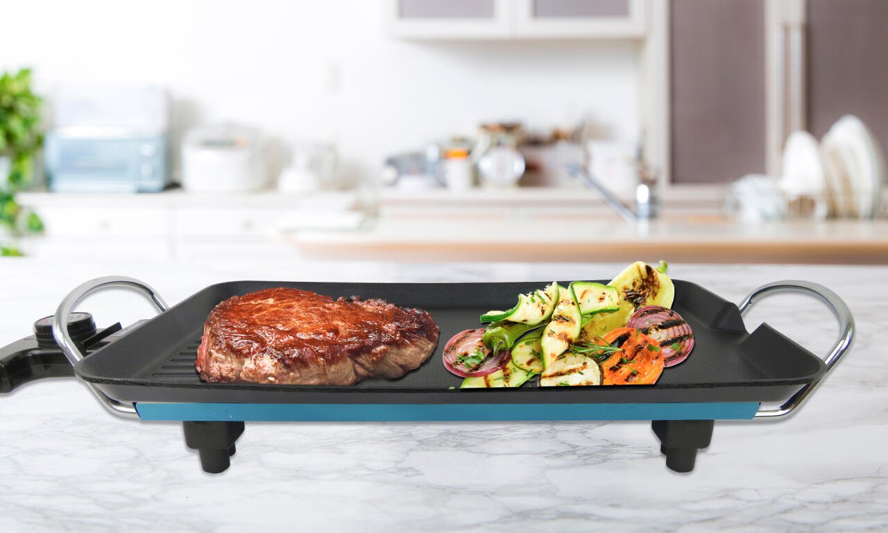 Plancha De Asar Eléctrica 48x27 cm - innovagizmo.com