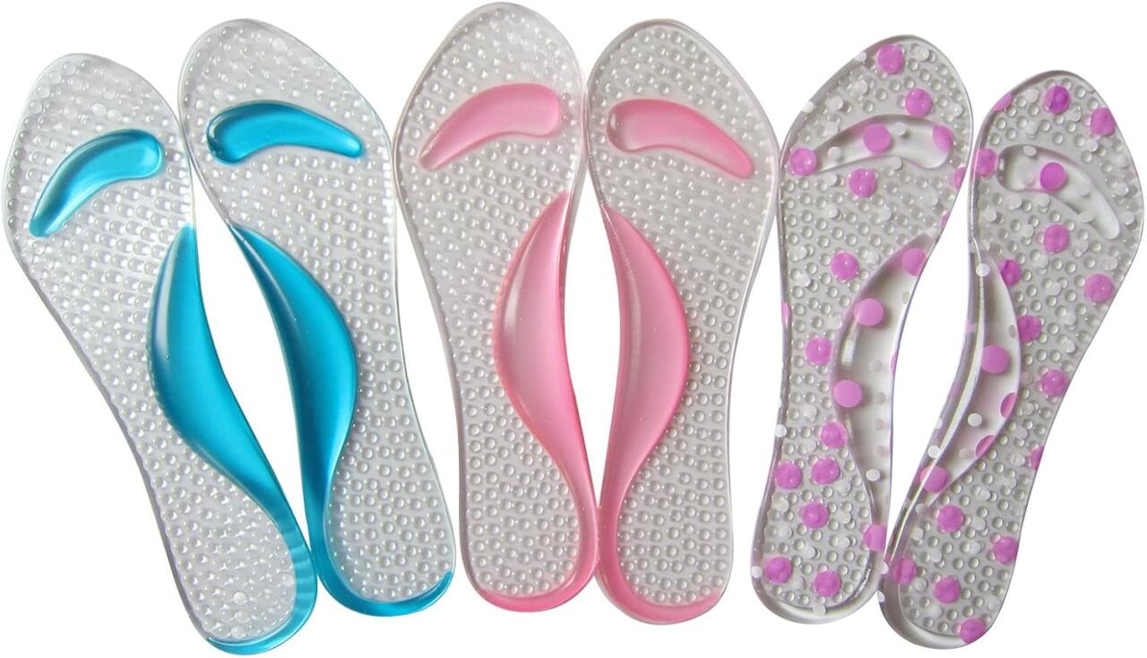 Plantillas Transparentes de Masaje Nitouy Gel Pads Arch Metatarsal Support - innovagizmo.com