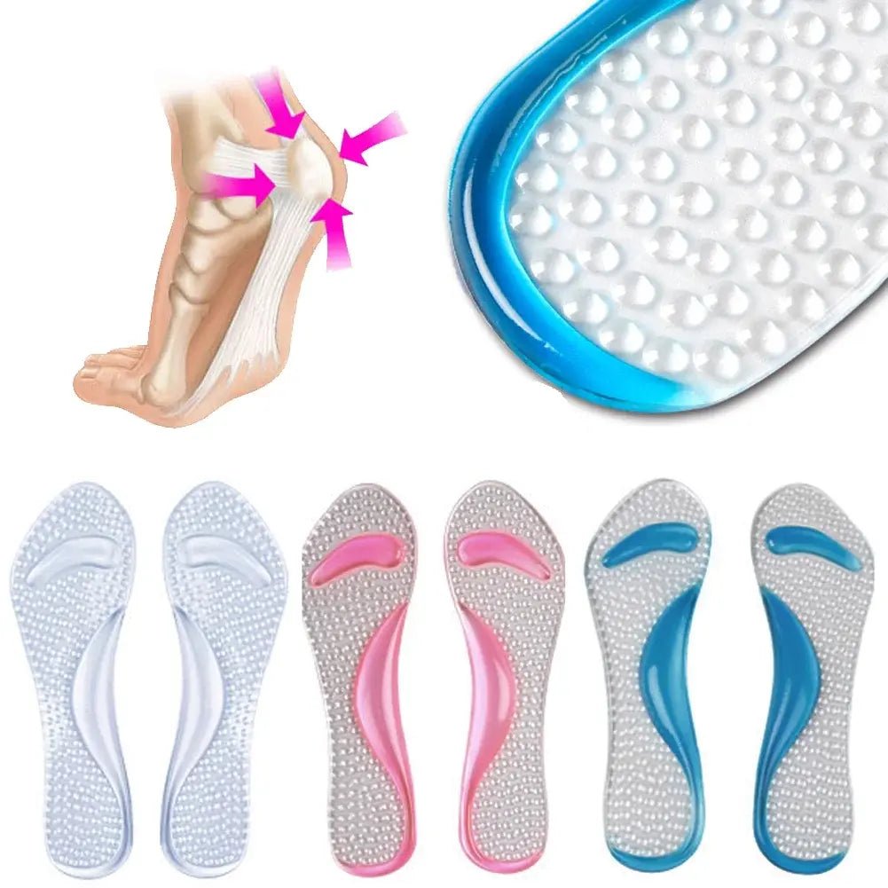 Plantillas Transparentes de Masaje Nitouy Gel Pads Arch Metatarsal Support - innovagizmo.com