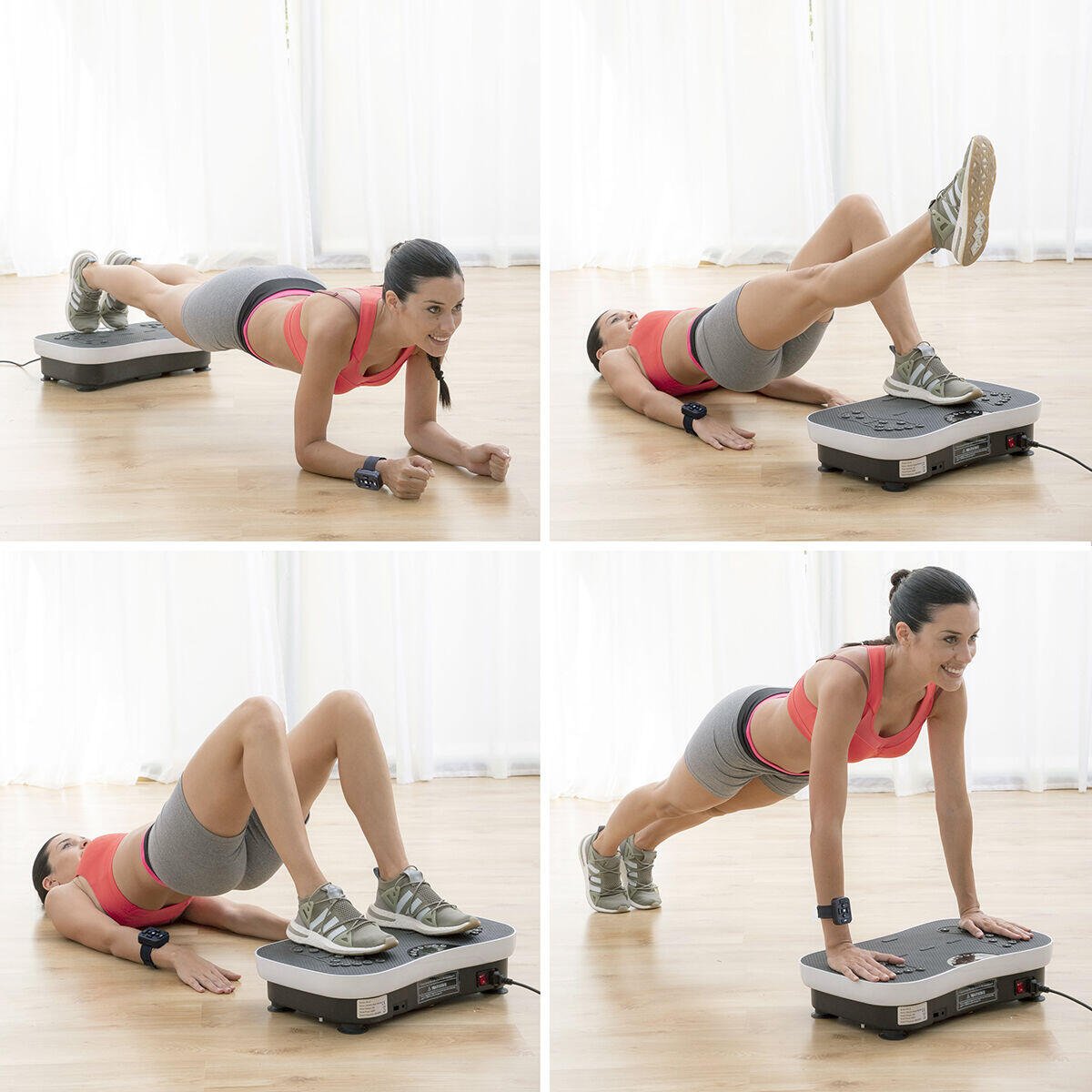 Plataforma Vibratoria de Entrenamiento con Accesorios y Guía de Ejercicios Vybeform - innovagizmo.com
