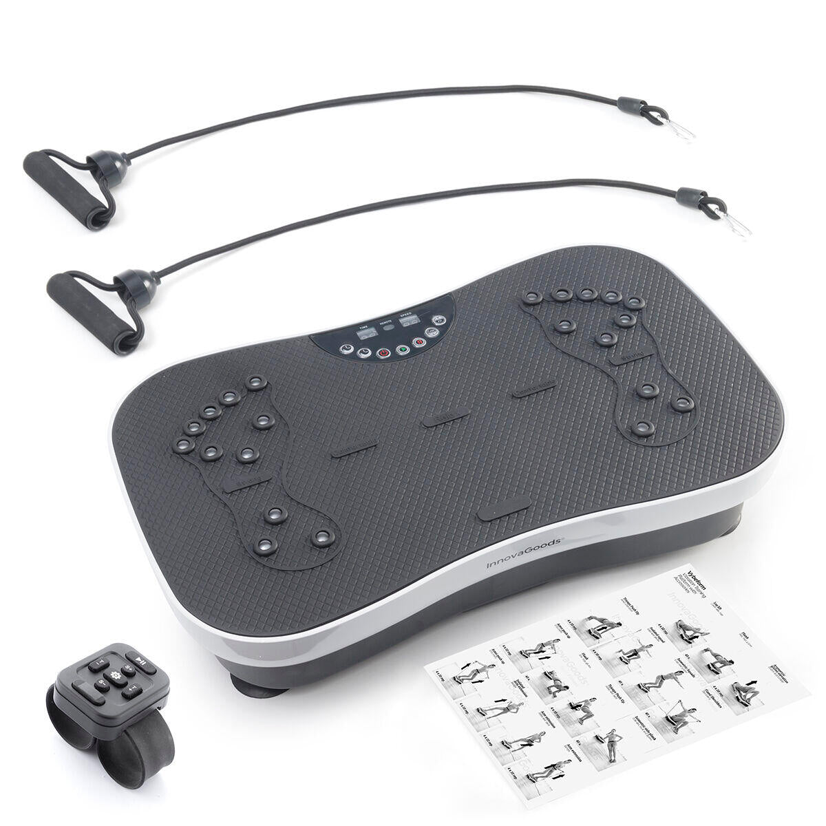 Plataforma Vibratoria de Entrenamiento con Accesorios y Guía de Ejercicios Vybeform - innovagizmo.com