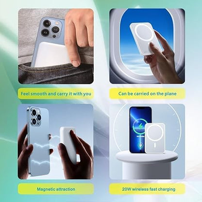 Power Bank de 5000 mAh Carga Inalámbrica y por Cable - innovagizmo.com