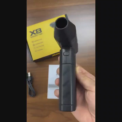 Soplador de Mano Ultrapotente Portátil USB y 5 Niveles de Potencia Ideal para Limpieza de Polvo y Secado Localizado Compacto y Ligero