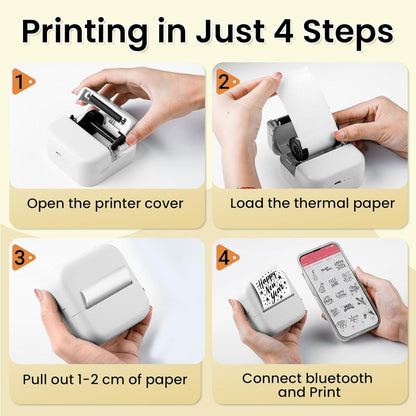 Imprime Fotos y Etiquetas Sin Tinta - M2 Mini Impresora Térmica Portátil Bluetooth y WiFi