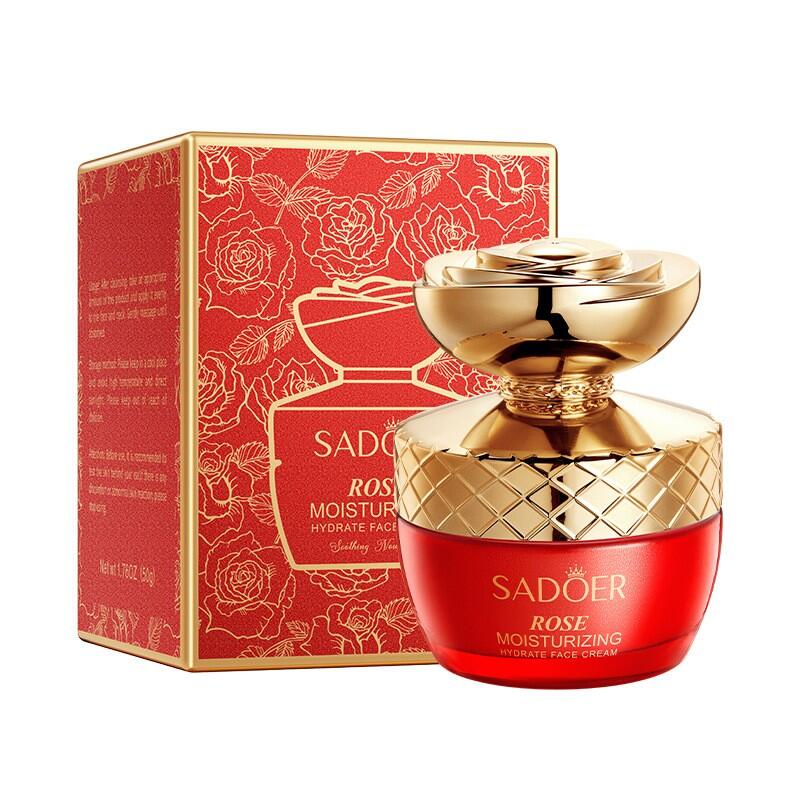 Crema Facial de Rosa SADOER 50g – Hidratación Profunda y Brillo Natural
