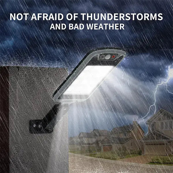 Lámpara Solar 144 LED con Sensor de Movimiento IP65 – Luz de Seguridad para Exterior