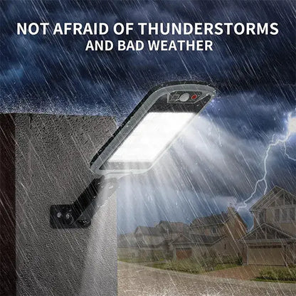 Lámpara Solar 144 LED con Sensor de Movimiento IP65 – Luz de Seguridad para Exterior