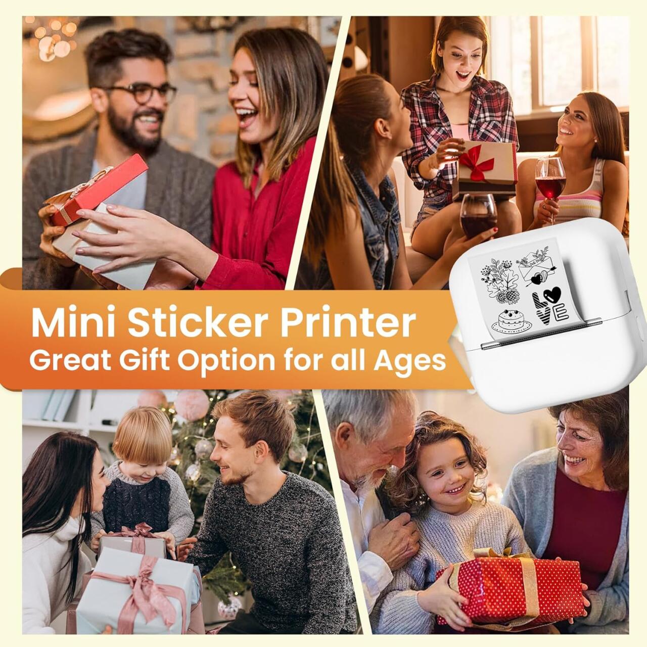 Imprime Fotos y Etiquetas Sin Tinta - M2 Mini Impresora Térmica Portátil Bluetooth y WiFi