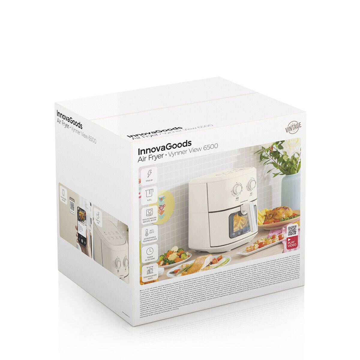 Freidora de Aire Vynner Pro 6500 Crema 1700 W 6,5 L Acero Inoxidable