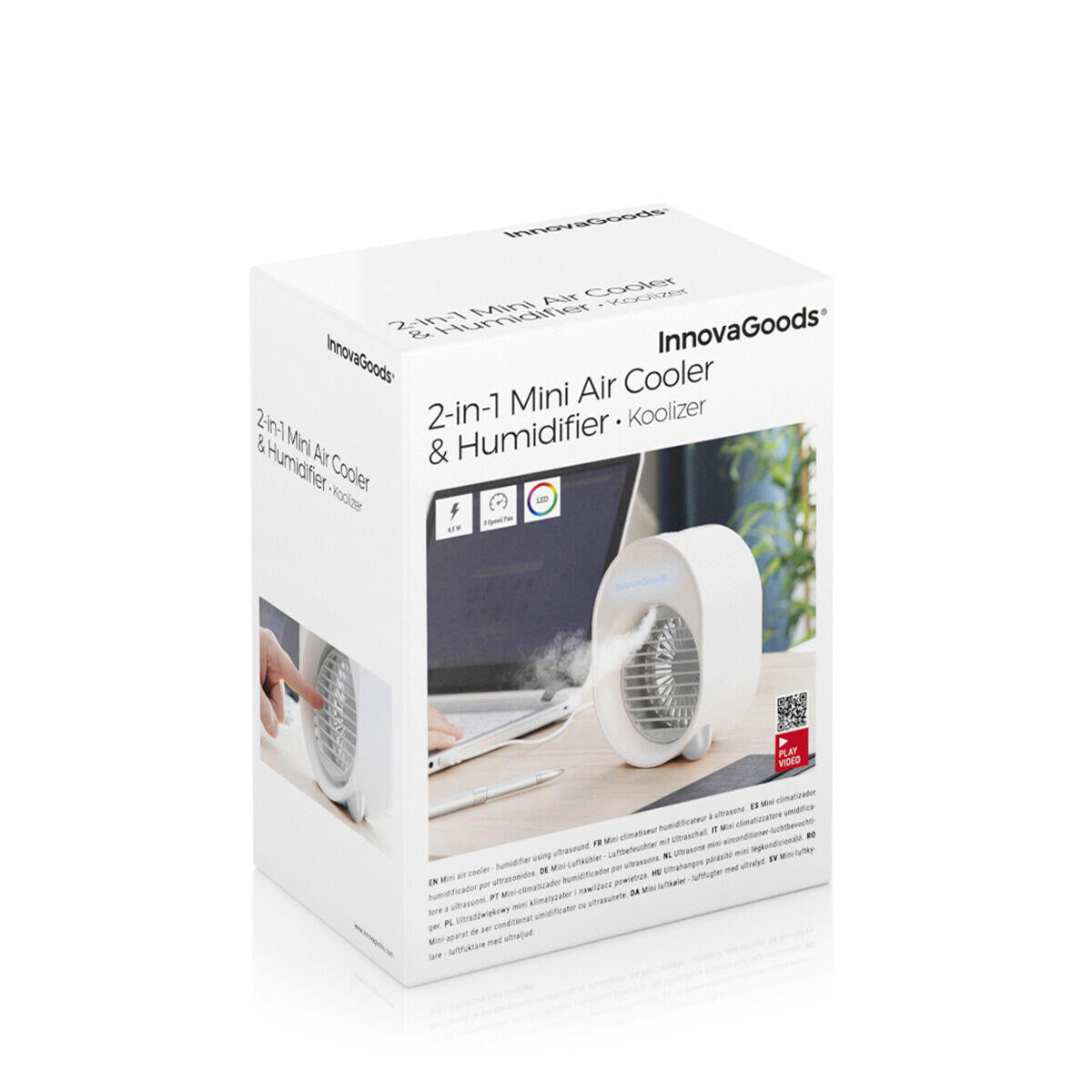 Mini Climatizador Humidificador por Ultrasonidos con LED Koolizer