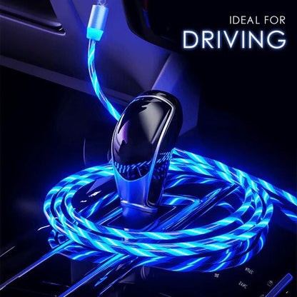 Cable USB Magnético 3 en 1 con Luz LED | Carga Rápida y Universal