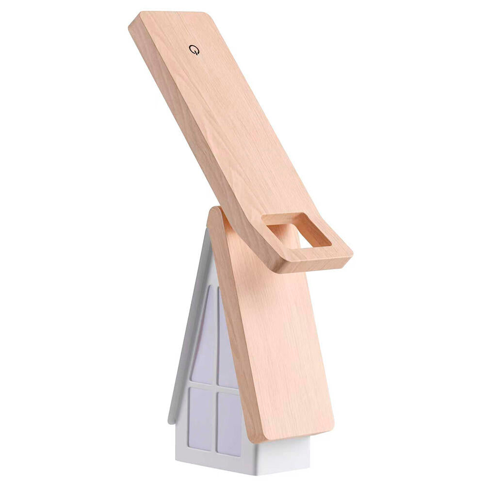 Lámpara de Mesa LED Recargable: Diseño Cabaña Portátil e Inalámbrico