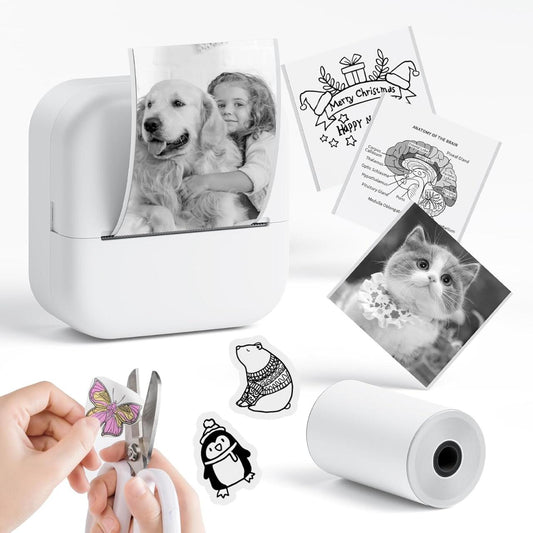 Imprime Fotos y Etiquetas Sin Tinta - M2 Mini Impresora Térmica Portátil Bluetooth y WiFi