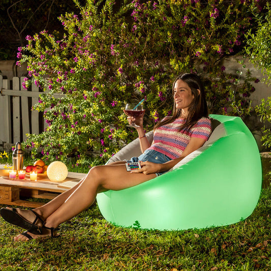 Sillón Hinchable LED Multicolor + Mando | InnovaGoods