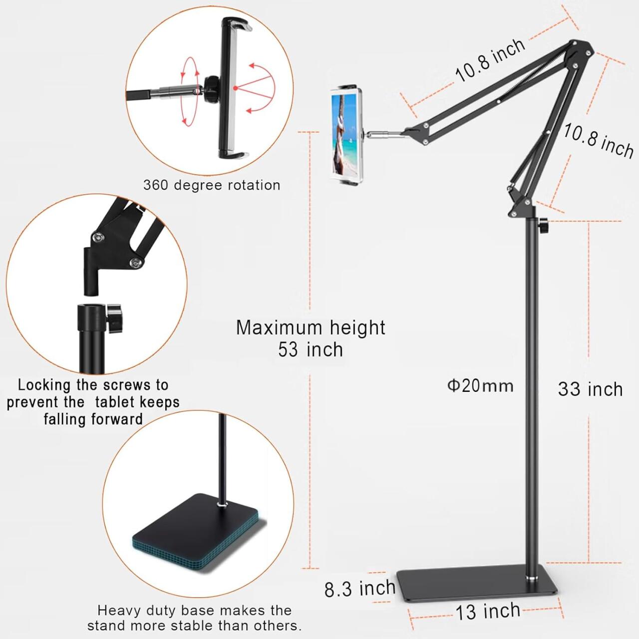 Soporte Profesional de Suelo para Smartphones y Tablets