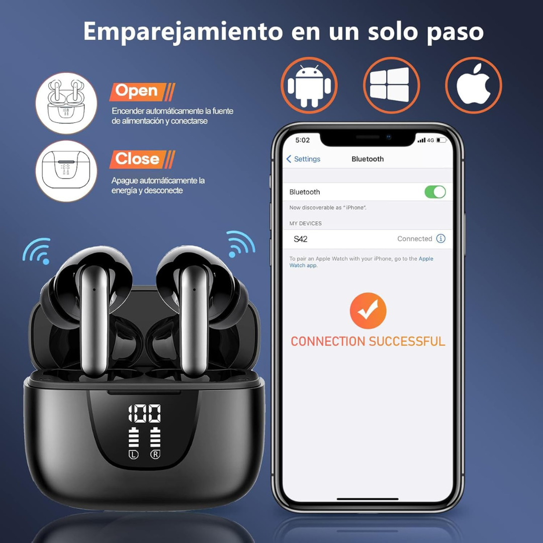 Auriculares Traductores Inteligentes con Bluetooth 5.3