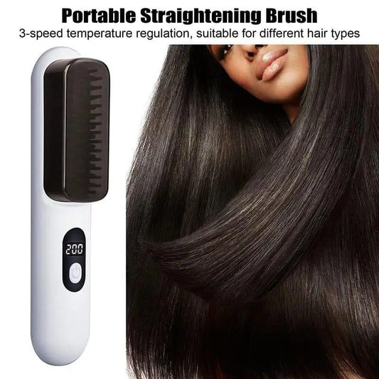 Cepillo Inalámbrico Alisador de Pelo – Liso Perfecto sin Cables, Donde Quieras