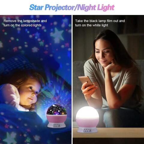 Proyector Giratorio de Estrellas y Luna | Luz Ambiental Relajante y Decorativa - innovagizmo.com