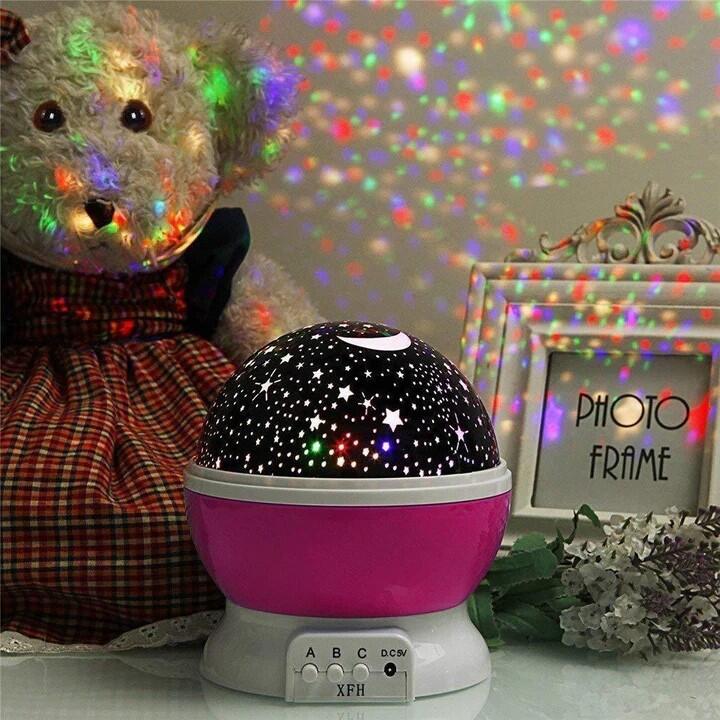 Proyector Giratorio de Estrellas y Luna | Luz Ambiental Relajante y Decorativa - innovagizmo.com