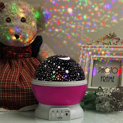 Proyector Giratorio de Estrellas y Luna | Luz Ambiental Relajante y Decorativa - innovagizmo.com