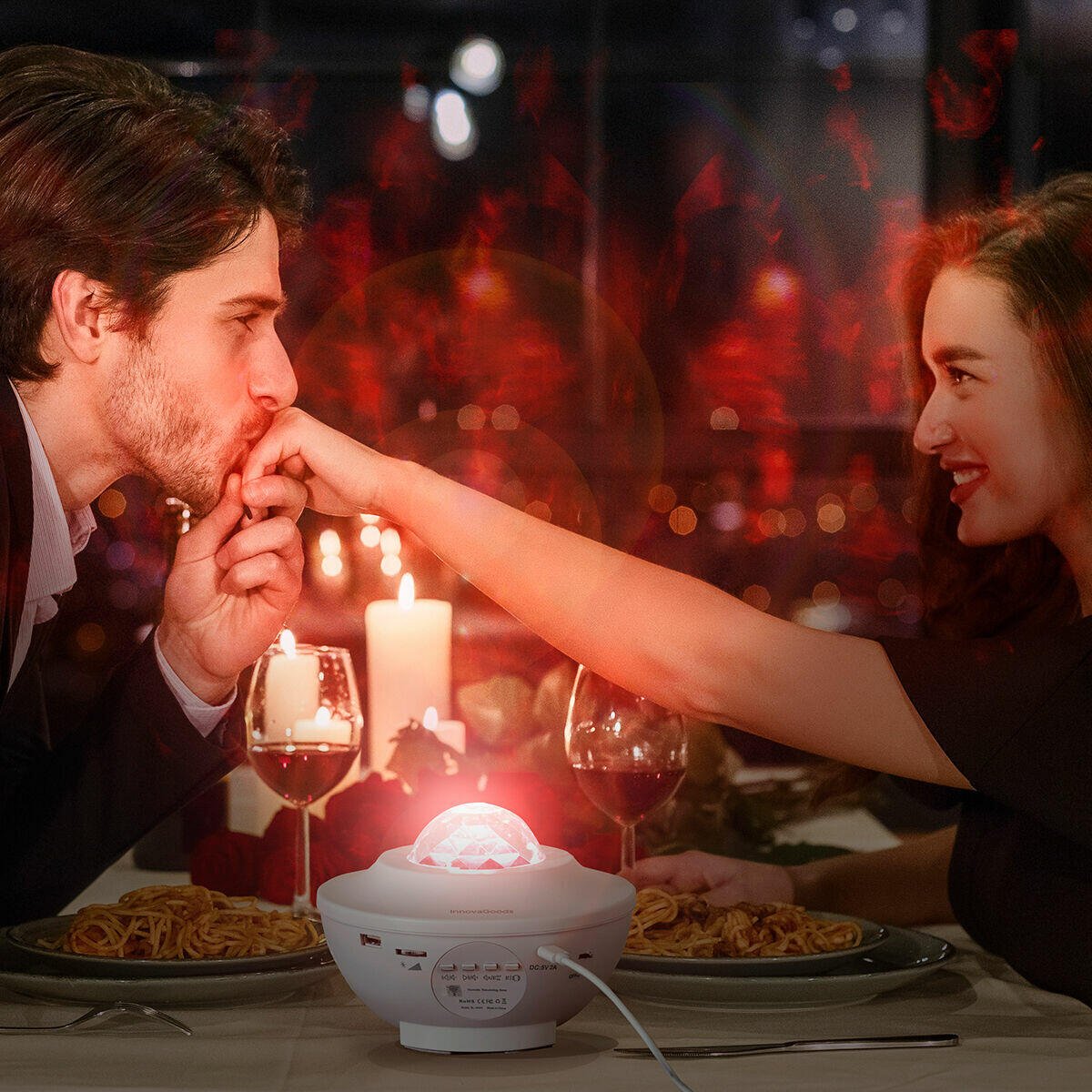 Proyector LED de Estrellas con Altavoz Sedlay - innovagizmo.com