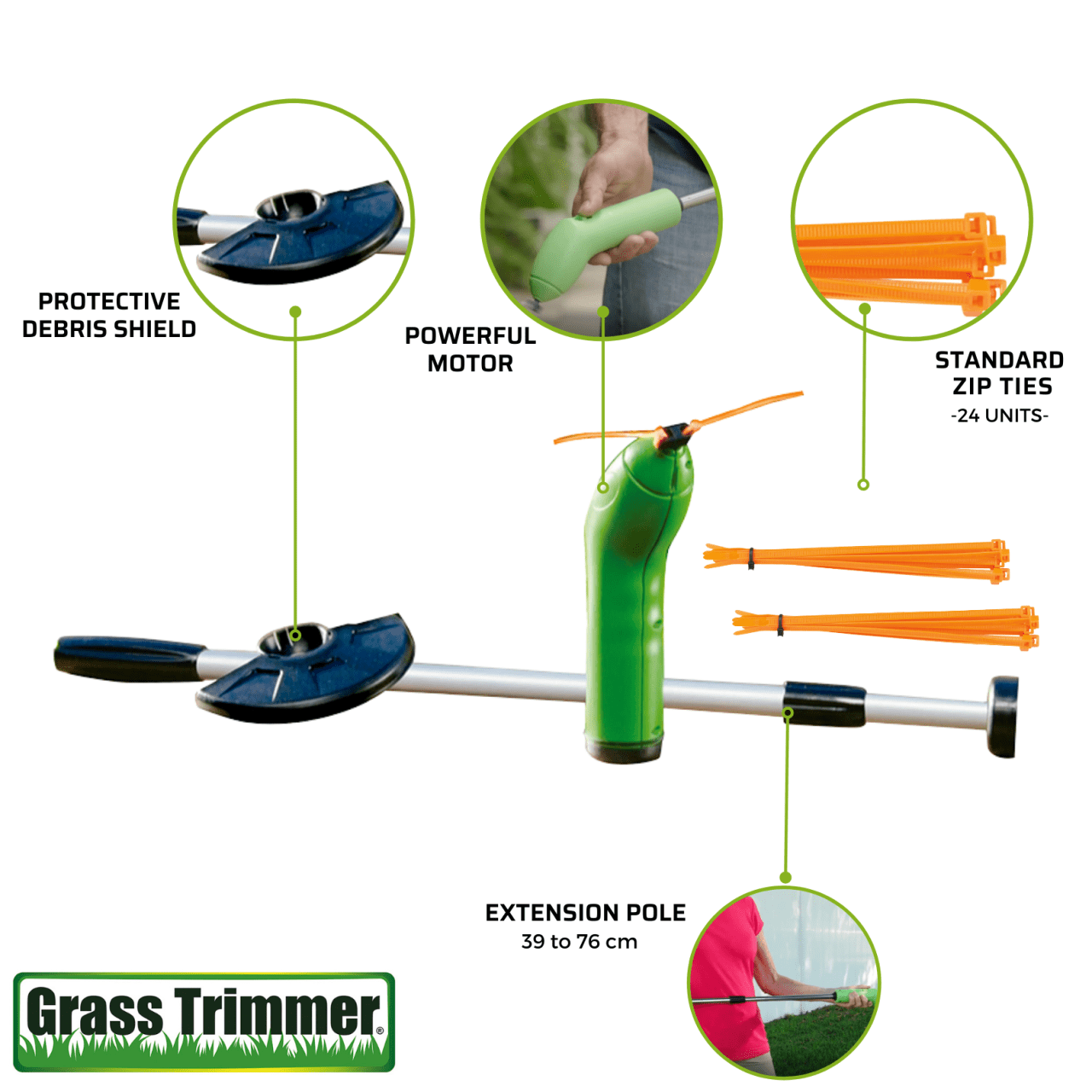 Recortadora de Césped sin Cables Grass Trimmer Portátil