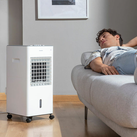 Climatizador Evaporativo Portátil Airvecove InnovaGoods | Enfría, Humidifica y Purifica con Depósito 5 L