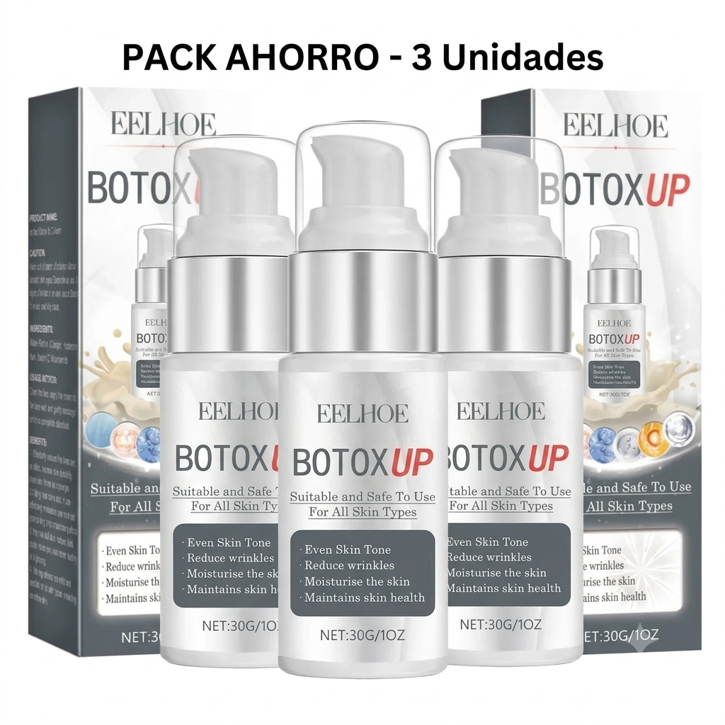EELHOE BOTOXUP Crema Antiarrrugas Reafirmante Antiedad Facial - Efecto Tensor y Tono Uniforme 30g