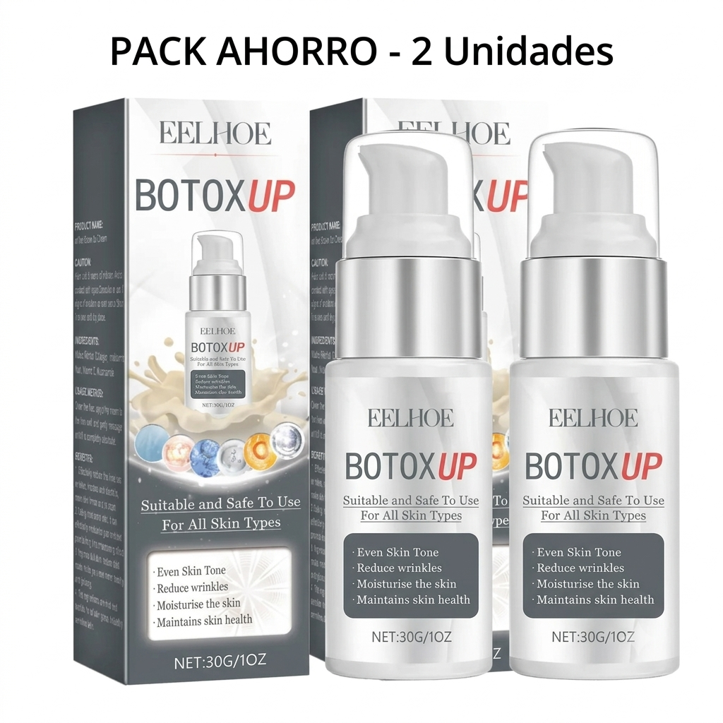 EELHOE BOTOXUP Crema Antiarrrugas Reafirmante Antiedad Facial - Efecto Tensor y Tono Uniforme 30g