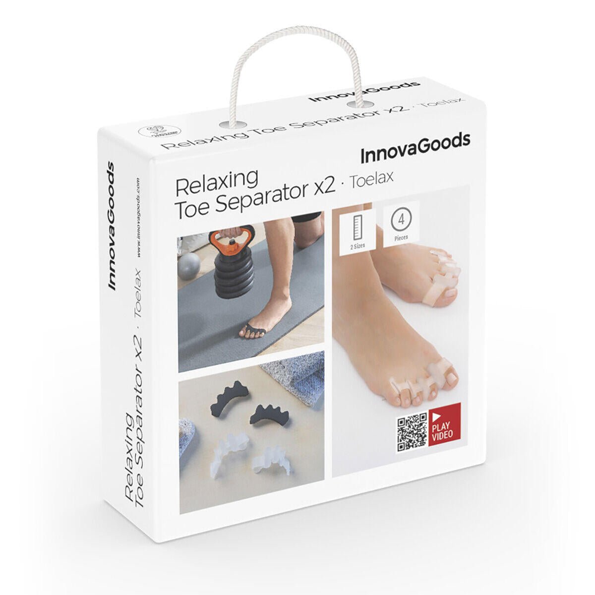 Separadores de Dedos para Relajación y Deporte Toelax InnovaGoods 4 Unidades - innovagizmo.com