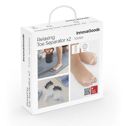 Separadores de Dedos para Relajación y Deporte Toelax InnovaGoods 4 Unidades - innovagizmo.com