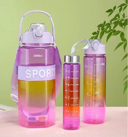 Set de 3 Botellas de agua Hexagonales - innovagizmo.com