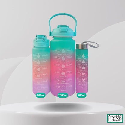 Set de 3 Botellas de agua Redondos - innovagizmo.com